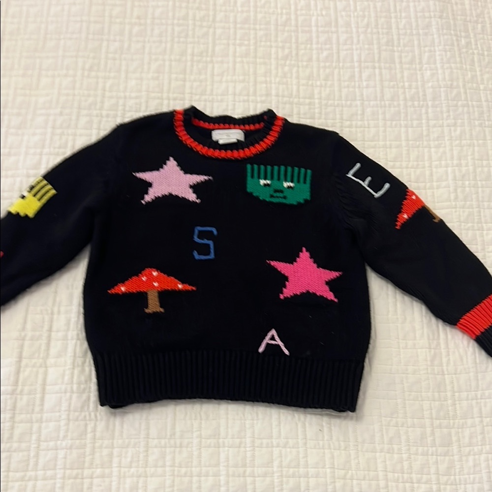 Stella McCartney Kids Black and Red Star Sweater
